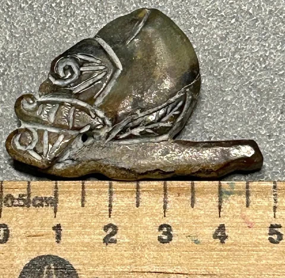 Antique Jade Longevity Peach Pendant