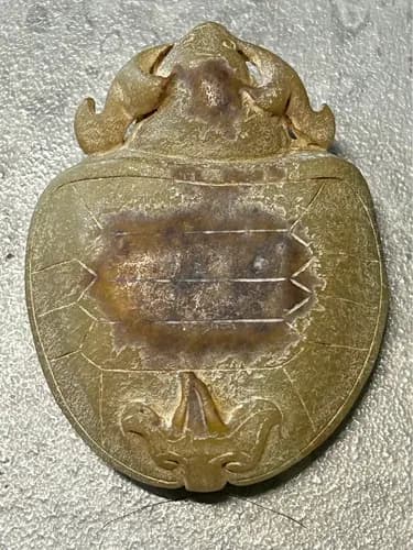 Vintage Carved Jade Turtle Pendant