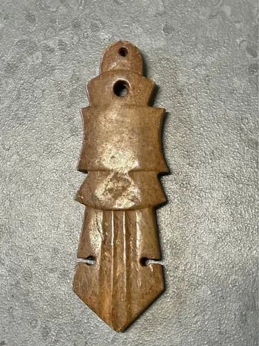 Carved Stone Totem Pendant