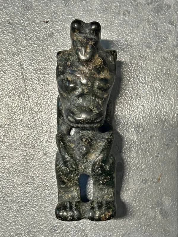Carved Stone Figurine Pendant